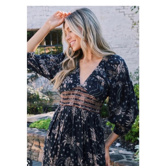 Free People Dresses & Skirts - Free People Golden Hour Maxi Dress in Black
